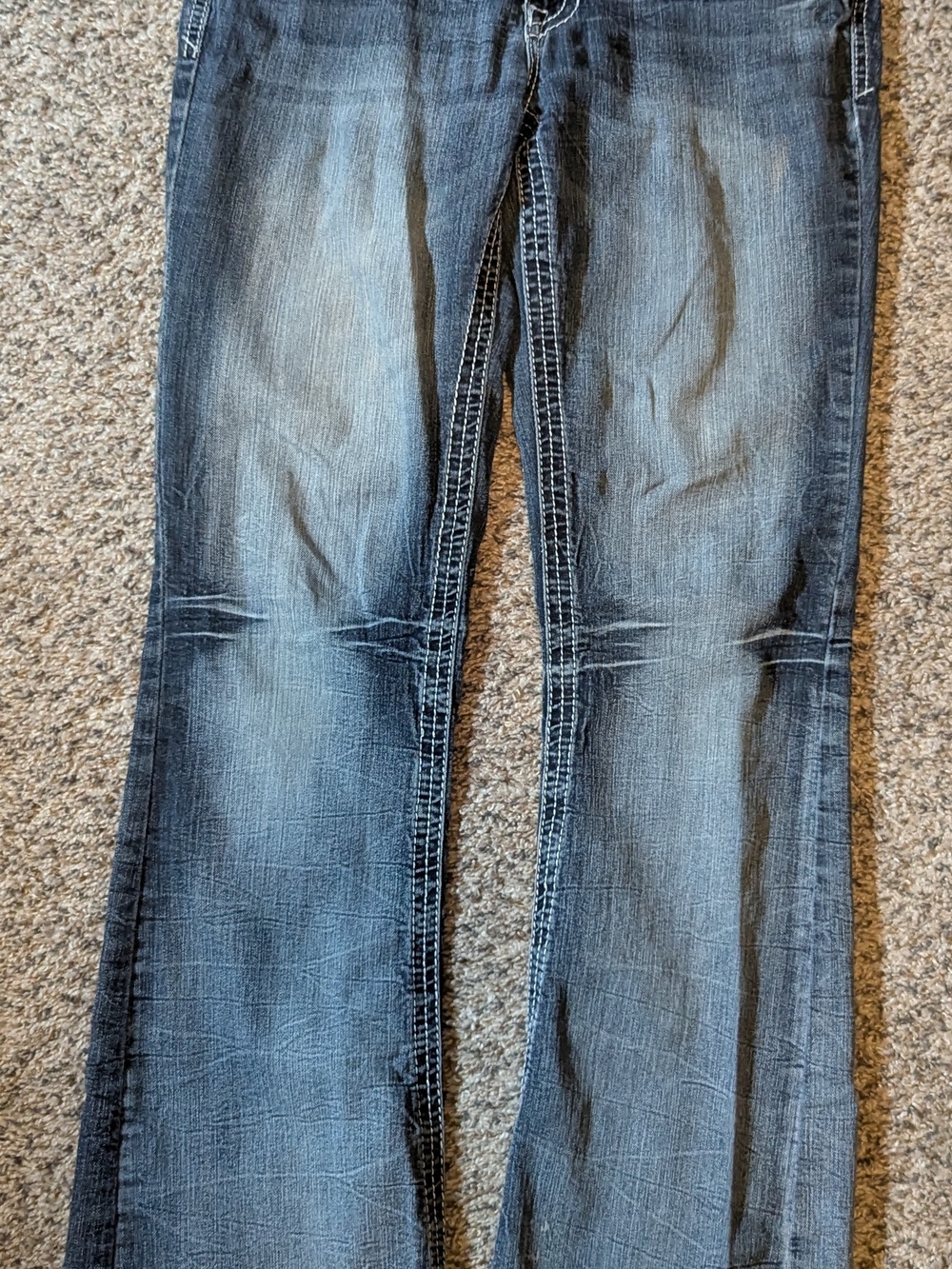 Amethyst Jeans Women's Faded Blue Flare Jeans